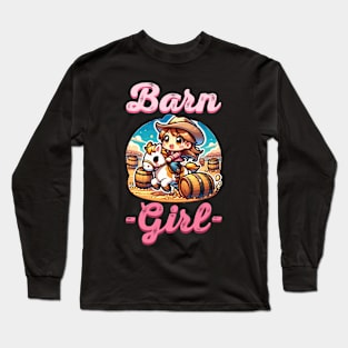 Barn Girl I Equestrian Pony Horse Fan Long Sleeve T-Shirt